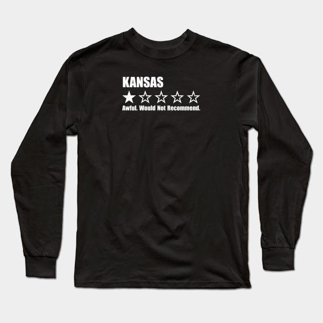 Kansas One Star Review Long Sleeve T-Shirt by Rad Love